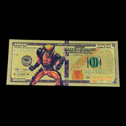 $100 Wolverine Gold Foil Bill