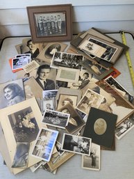 Various Antique Cabinet Photos Black And White Photographs Various Family Wedding