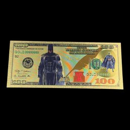 $100 Batman Gold Foiled Bill