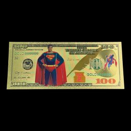 $100 Superman Gold Foiled Bill