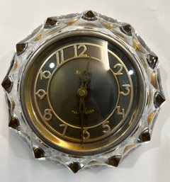 Vintage USSR Crystal Glass Mantel Clock Soviet Made