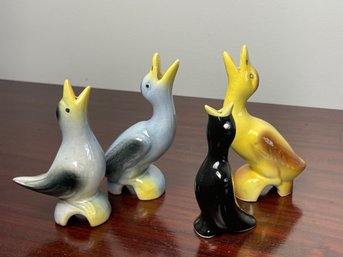 Vintage Ceramic Pie Birds, Lot Of 4