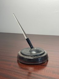 1940s Esterbrook Dip-Less Desk Lucite Fountain Pen & Inkwell, Vintage Mid Century Modern