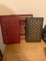 Lot Of 3 Easton Press Leather Bound Books
