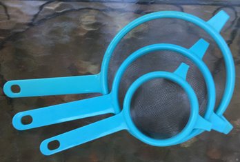 Lot Of 3 Different Size Strainers For Cooking, Household Etc
