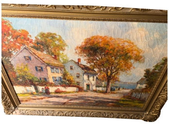 Painting Titled Road To The Bay By American Artist Frances H. Mckay Known For Her Impressionist New England