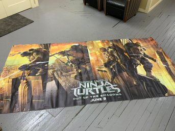 2016 Teenage Mutant Ninja Turtles 5 X 10 Foot Vinyl Movie Theater Banner Poster Out Of The Shadows