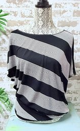 NWT Black & White Striped T-shirt By Max Studios, $68 Size XL