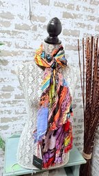 NWT Cynthia Rowley Multicolor Abstract Scarf