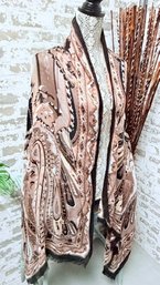 Very Soft Tan Tone Paisley W/ Black Border