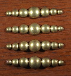 Early 1900s Stamped Brass Beading Applique Overlay For Jewelry Making, Furniture, Home Decor