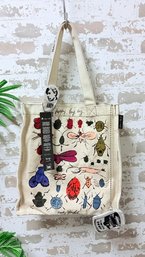 NWT Andy Warhol 'Happy Bug Day' Tote Bag W/ Coin Purse
