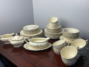 Mid Century Vintage Homer Laughlin Fluffly/Virginia Rose China Set
