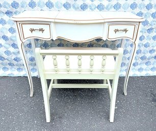 Vintage French Provincial Vanity With Matching Chair/stool