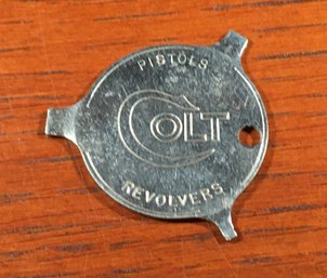 Mid Century Colt Firearms Pistols Revolvers Hartford CT Keychain Key FOB Screwdriver Tool