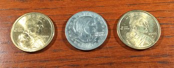 Lot Of 3 Vintage U.S. One Dollar Coins
