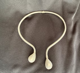Midcentury Asymmetrical Sterling Silver Choker