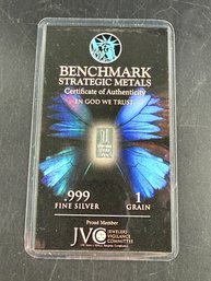 Benchmark Strategic Metals One Grain .999 Fine Silver