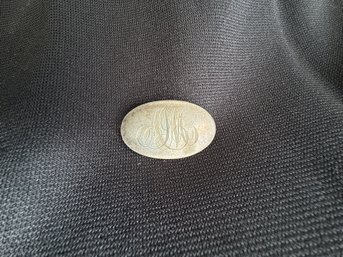 Antique Sterling Silver Monogram Brooch 'AJM'
