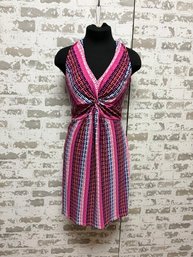 Laundry By Shelli Segal Multicolor Geometric Racer Back Dress - Size 2