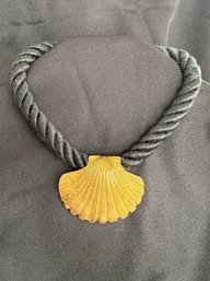 Gold Seashell Statement Necklace