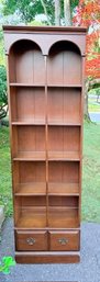 Vintage Solid Wood Shelving Unit With Arch Detail