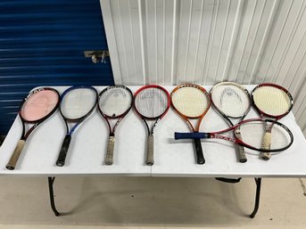 Lot Of (8) Mostly HEAD Brand Tennis Racquets Ref: JPH