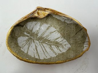 Decorative Decoupage Natural Clam Shell Trinket Dish