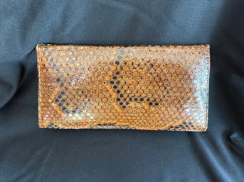 Vintage Snakeskin Clutch