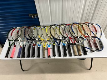 Grouping Of 20 Pre-Owned Tennis Racquets - Variety Of Brands/Styles/Condition Ref: JPH