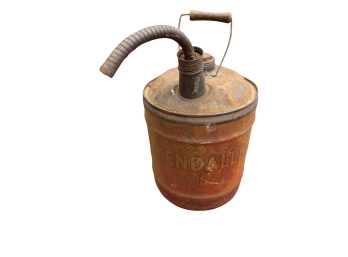 Vintage Kendall 'the 2000 Mile' Oil 5 Gallon Metal Oil Can