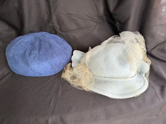 Duo Of Blue Vintage Hats