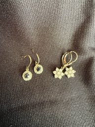 Two Pairs Of Sterling Earrings