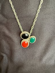 Sterling Chain With Repurposed Earring Pendant