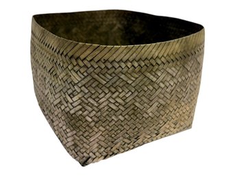 Mexico Silver Hand Woven Basket