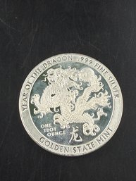 1 Troy OZ .999 Fine Silver Round
