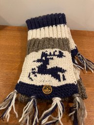 Reindeer Design On Womens Wool Scraf