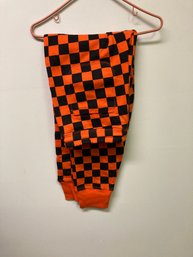 Orange And Black Checkered Joggers  New
