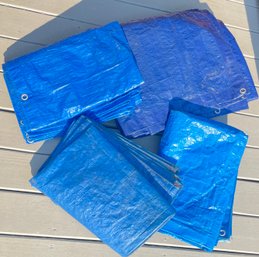 Lot Of 4 Blue Tarps
