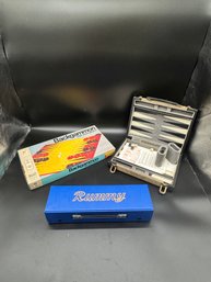 Vintage Board Games Set Including Backgammon And Rummy.