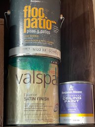 Cans Of Paint Some Partial Ceiling Paint Is Whole Can