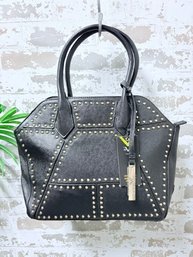 NWT Versace 19.69 Abbigliamento Sportivo SRL Studded Satchel Handbag, Retail $108