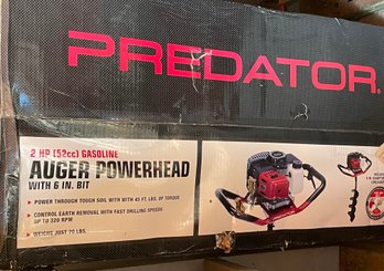 Predator Auger Powerhead With 6' Auger -new!