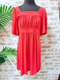 BCBG Maxazaria Orange Tunic Top Size M