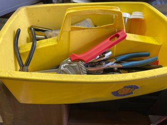 Yellow Caddy With Tool Assortment