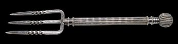Beautiful Ornate Serving Fork Silver Plated