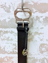 Michael Kors Black Leather Belt Size XL