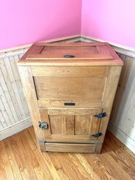 Brantford Antique Oak Ice Box Refrigerator