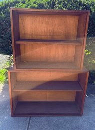 Two MCM Wood Bookcases
