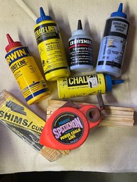 Speed Demon Power Chalk Line, Lots Of Chalk And Shims To
